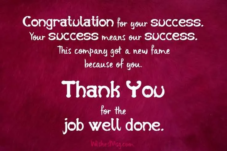 job anniversary thank you messages