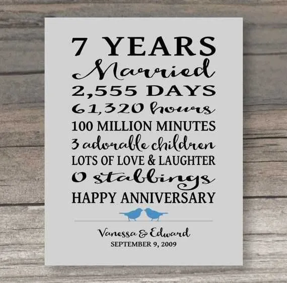 7 year anniversary message