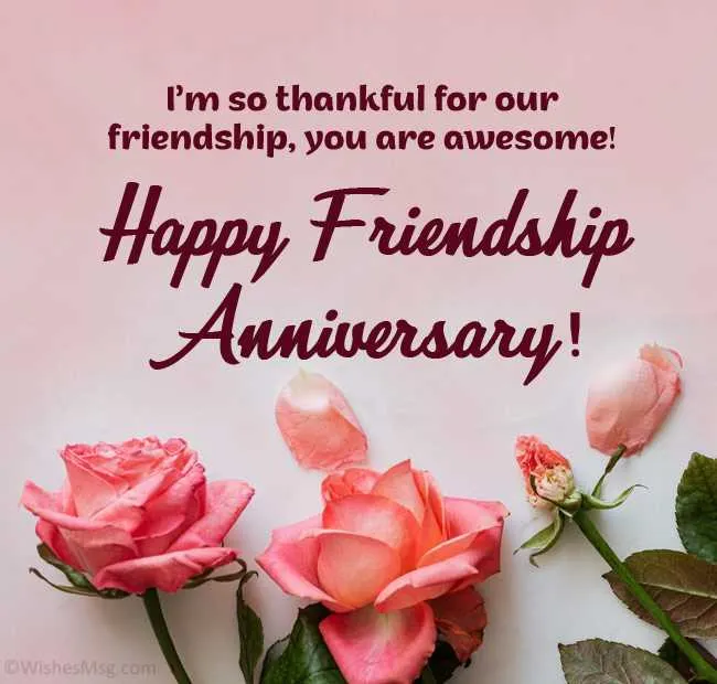happy anniversary friend message