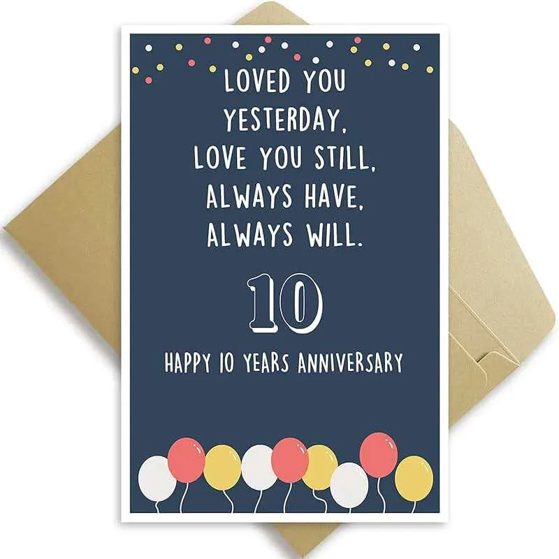 ten year work anniversary message