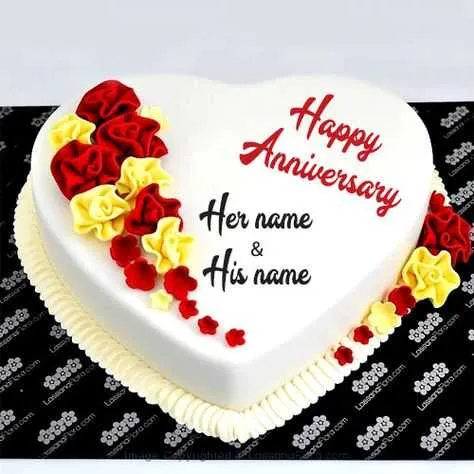 happy anniversary message on cake