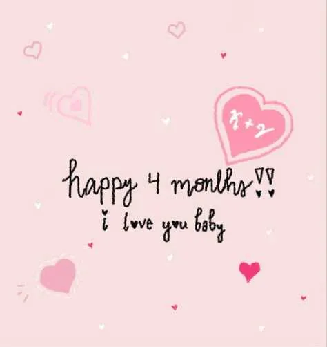happy 4 month anniversary text messages