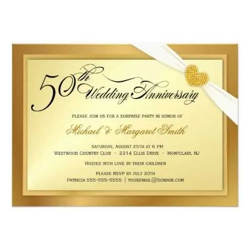 50th anniversary invitation messages