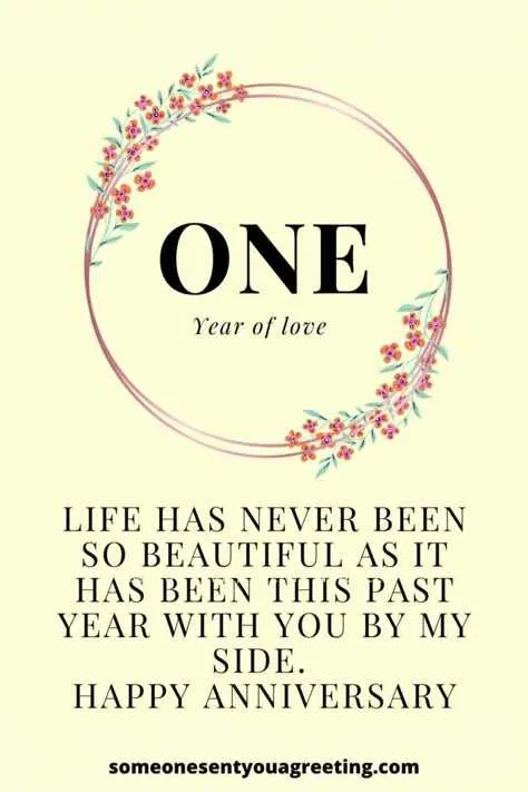 happy 1 year anniversary message