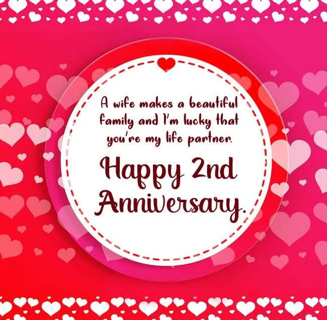 happy 2nd anniversary message for husband