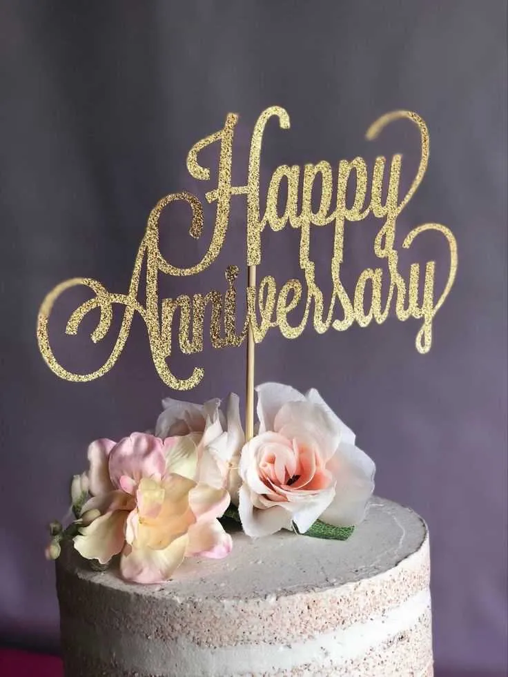 happy anniversary message cake
