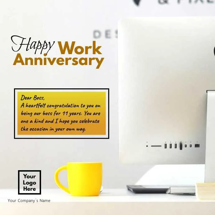 how to write work anniversary message