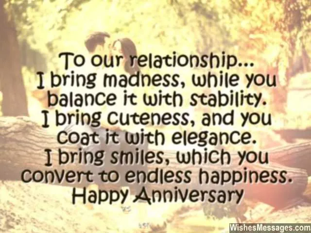 sweet anniversary messages for him