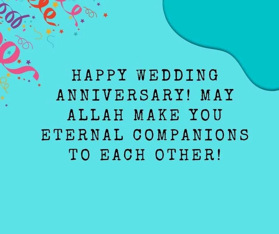 islamic wedding anniversary messages