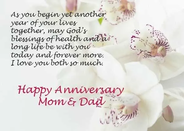 anniversary message mom and dad