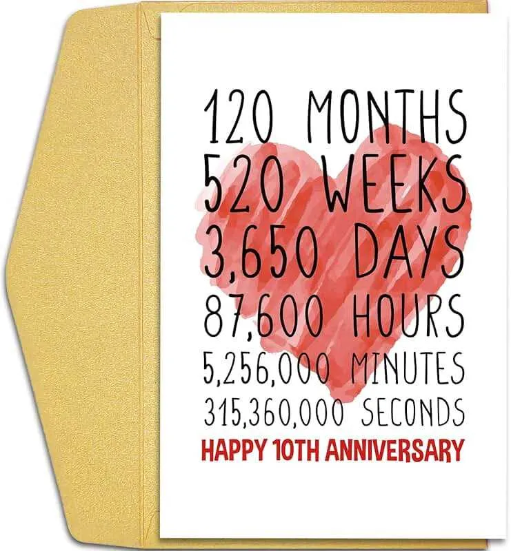 10 years complete anniversary message for husband