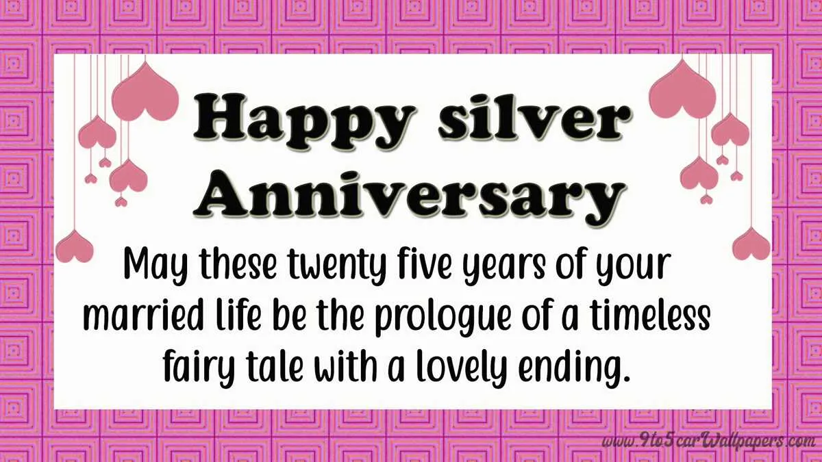 silver wedding anniversary message