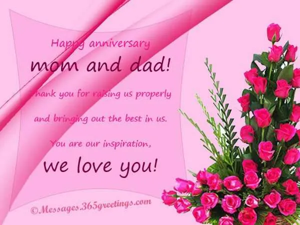 parents wedding anniversary message