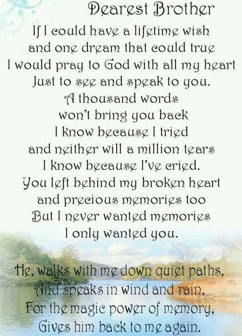one year death anniversary message for brother