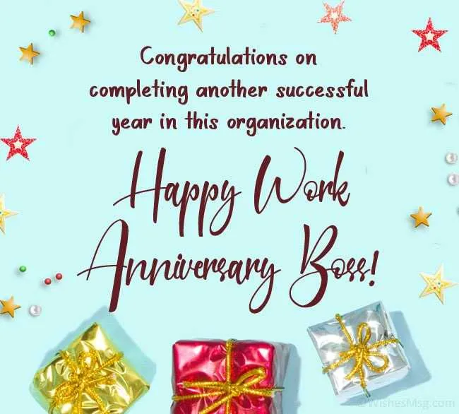 one year work anniversary thank you message