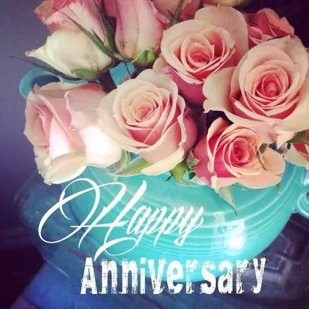 anniversary flower message