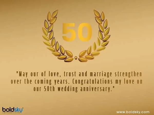 message to parents on their 50th wedding anniversary