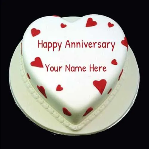 anniversary message with cake