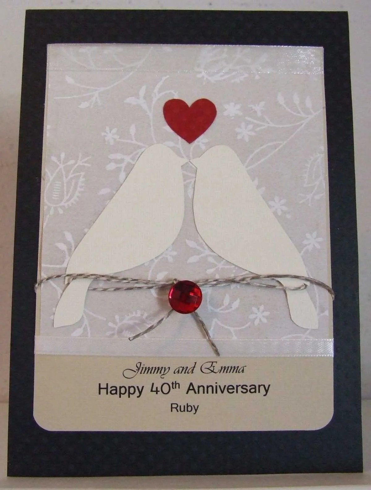 ruby anniversary card messages