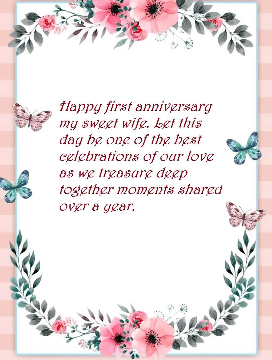 first anniversary message for girlfriend