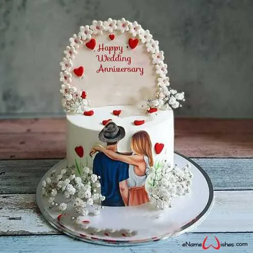 wedding anniversary message on cake