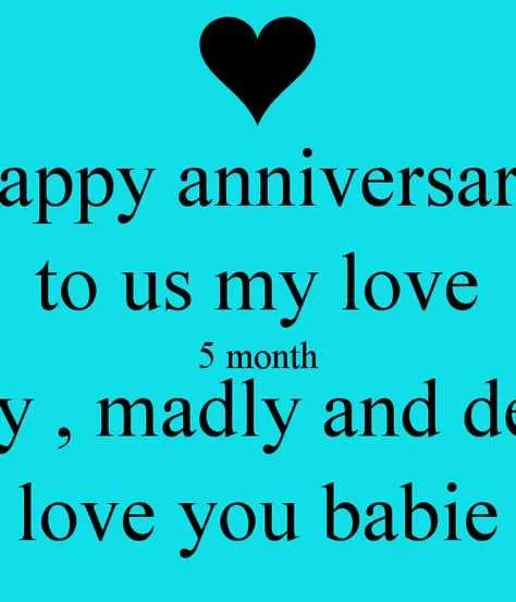 sweet 1 month anniversary messages