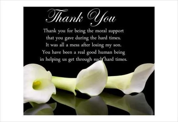thank you message for attending death anniversary