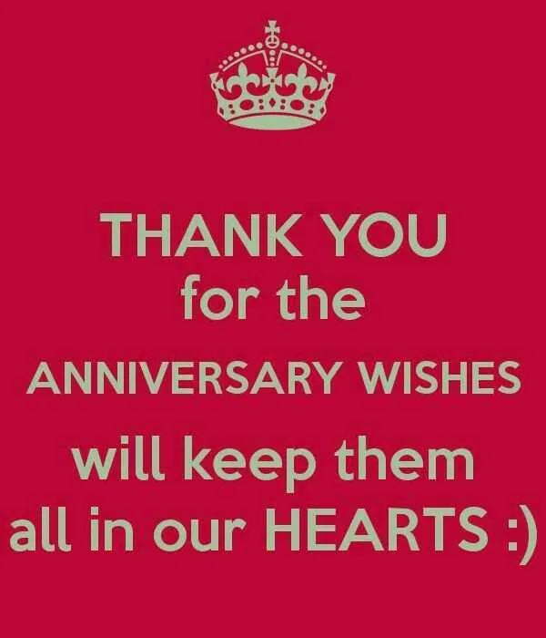thank you message for anniversary wishes to family