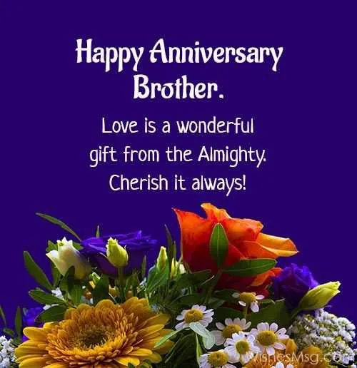 anniversary message for brother