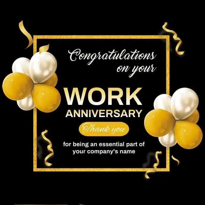 work anniversary milestone message