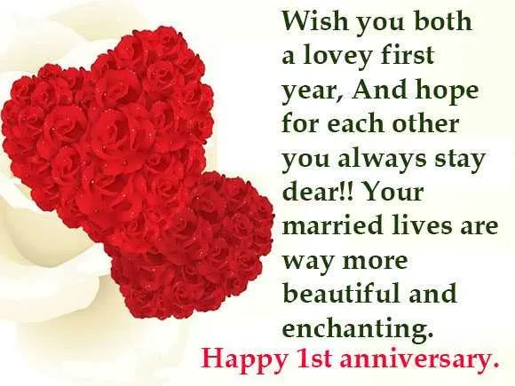 1st marriage anniversary messages