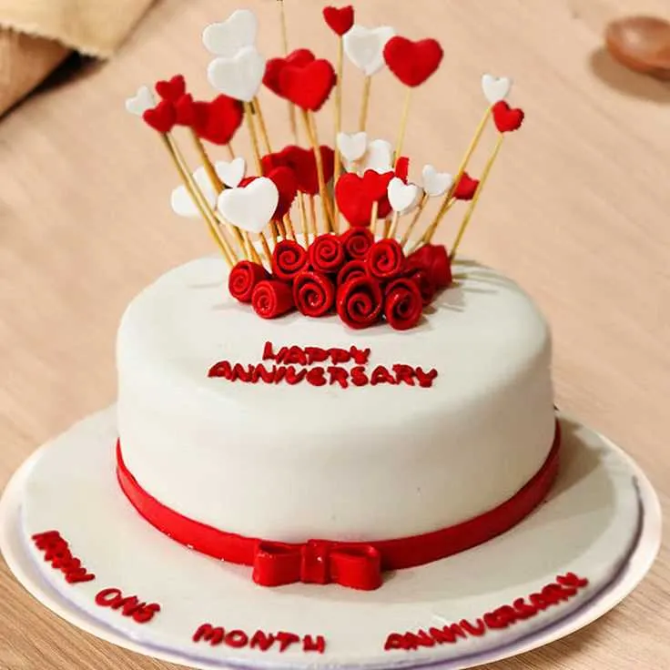 marriage anniversary message on cake