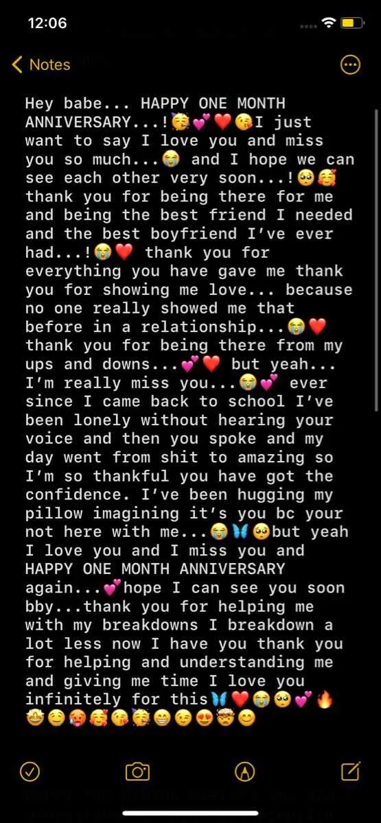 anniversary text message for boyfriend