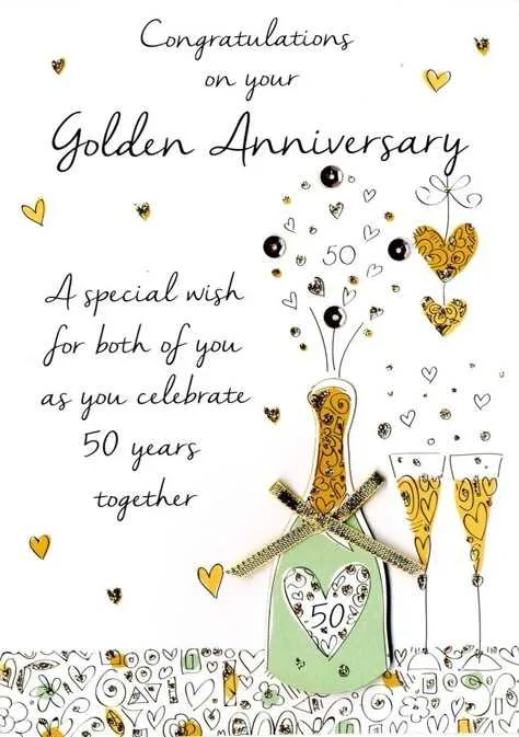 50th wedding anniversary message for aunt and uncle