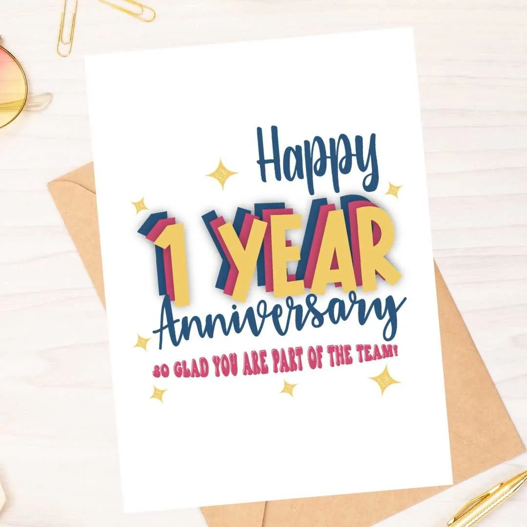 one year work anniversary message