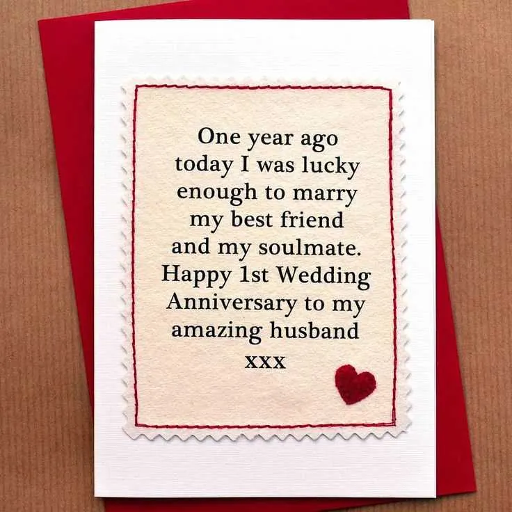 first marriage anniversary message for husband