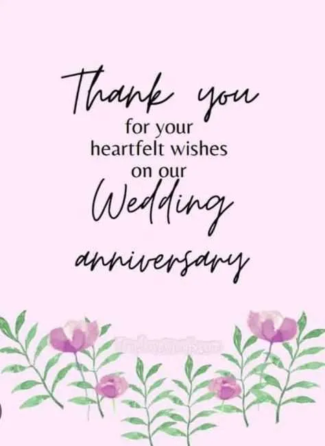 anniversary thank you message for family