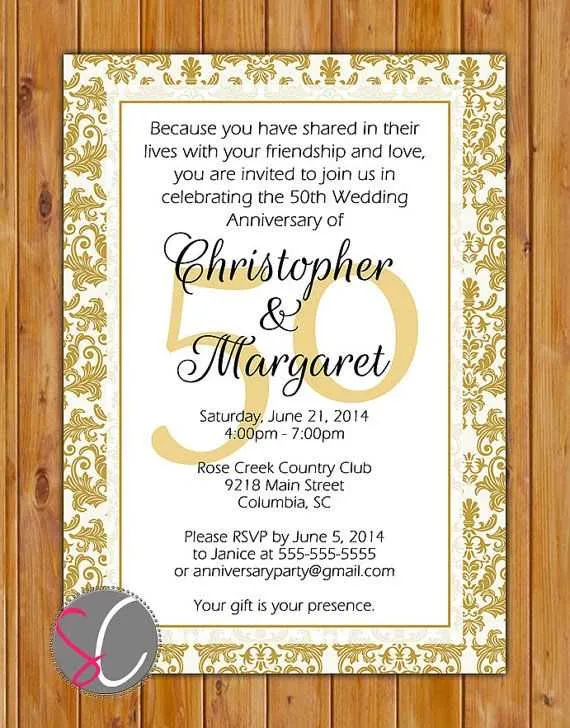 wedding anniversary invitation message