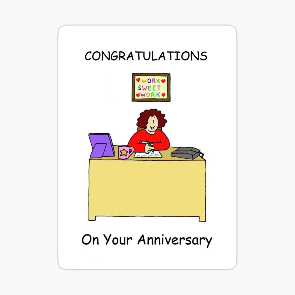 work anniversary congrats message