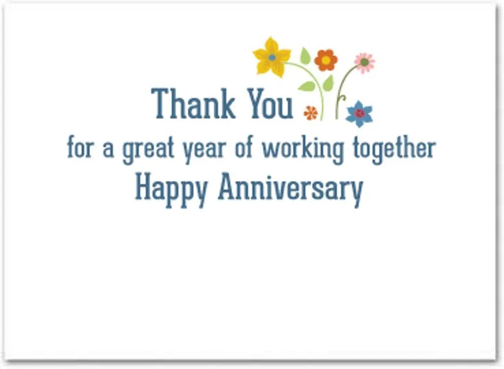 work anniversary message for colleague