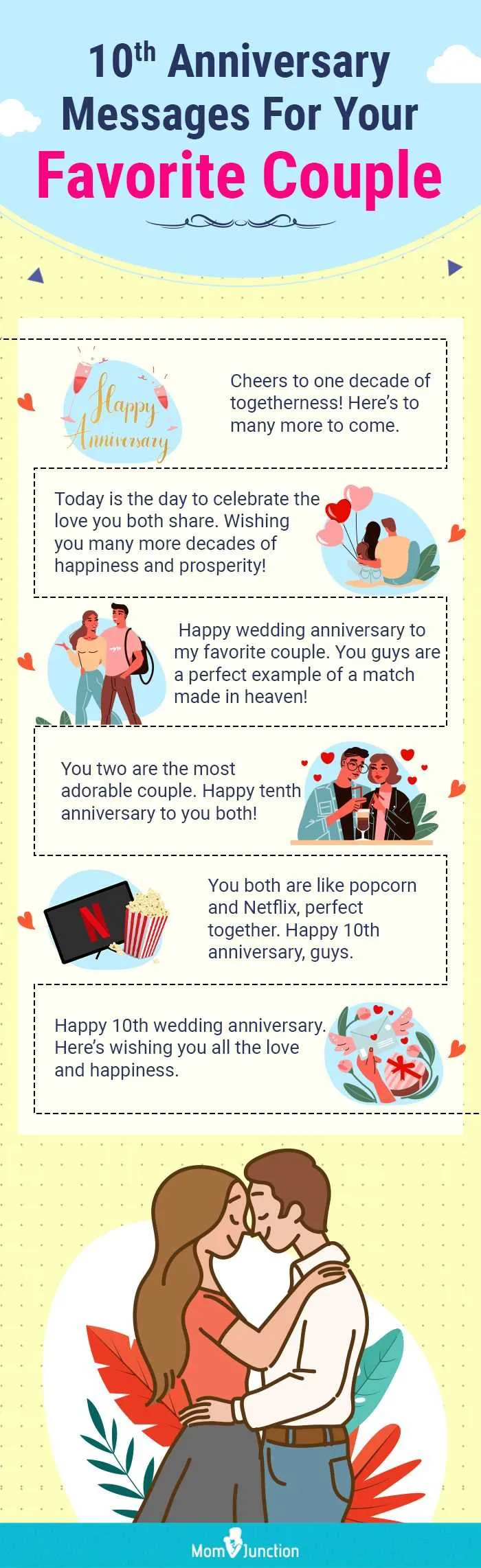 10 year anniversary message to friends