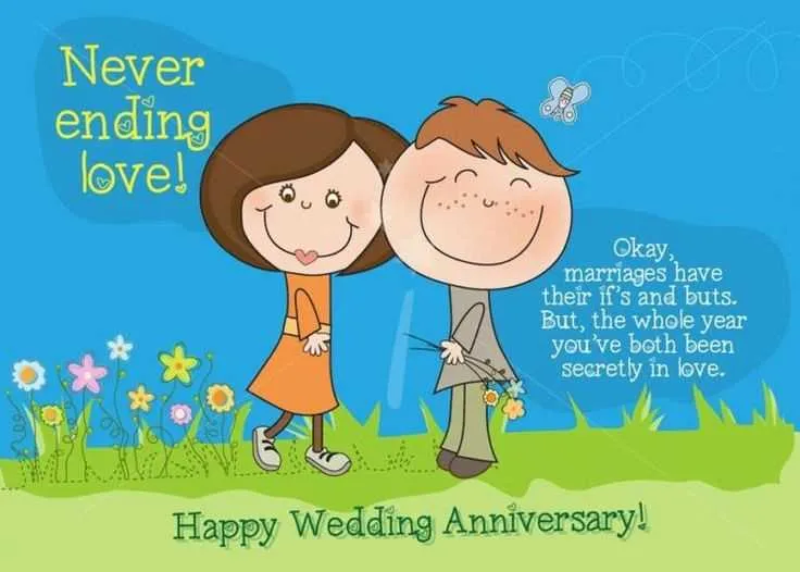 funny wedding anniversary message for husband